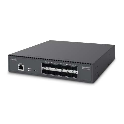 EnGenius 12-Port Cloud Managed 10 Gigabit SFP+ Half-Rack Aggregate Switch -(ECS5512F)