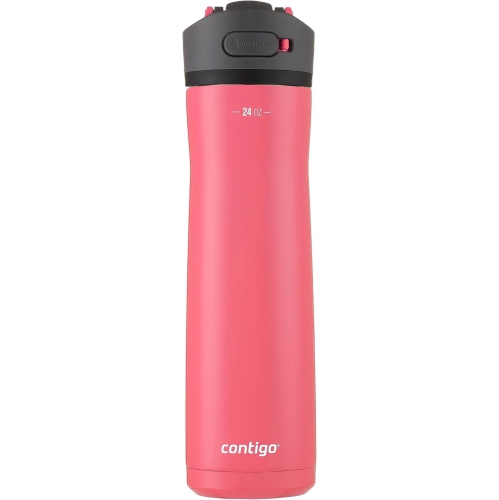 Contigo Ashland Chill 2.0 Stainless Steel Water Bottle with AUTOSPOUT Lid, Frosted Rose, 24 oz