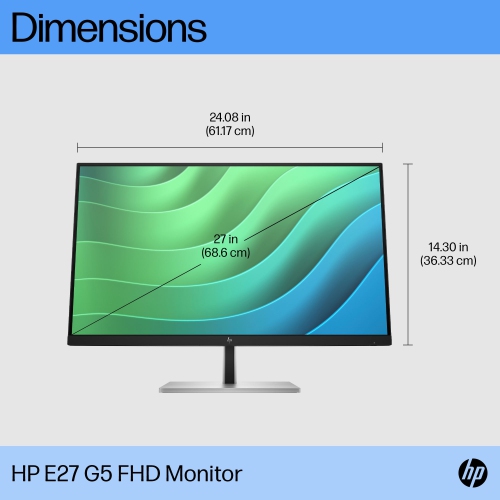 HP 27" FHD 75Hz 5ms GTG IPS LCD Monitor - Black, Silver