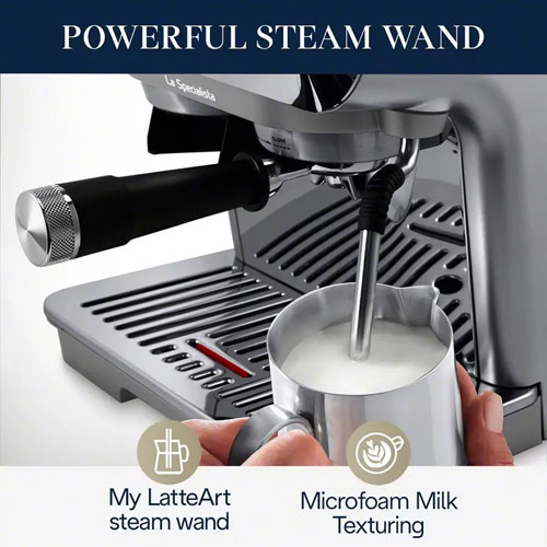 Machine à espresso automatique La Specialista Arte Evo de De'Longhi avec mousseur et moulin à café - Acier inoxydable