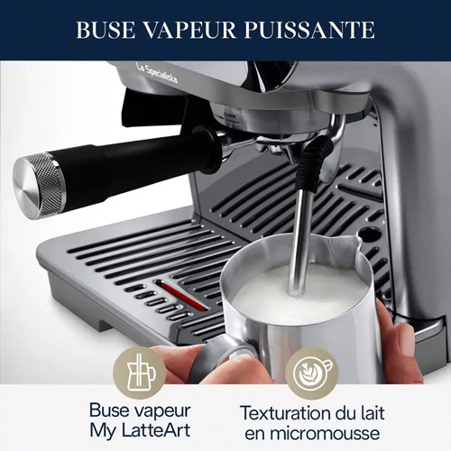 Machine à espresso automatique La Specialista Arte Evo de De'Longhi avec mousseur et moulin à café - Acier inoxydable