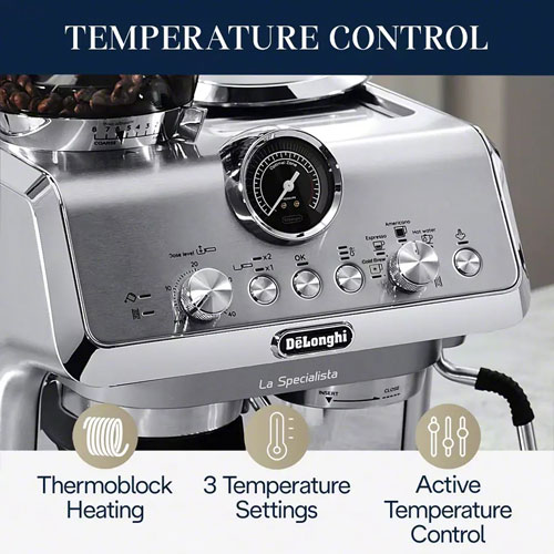 Machine à espresso automatique La Specialista Arte Evo de De'Longhi avec mousseur et moulin à café - Acier inoxydable