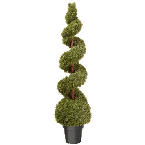 NATIONALTREECOMPANY  5' Potted Cedar Spiral And Ball Landscape Artificial Topiary Tree