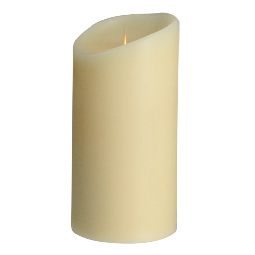 7" Battery Operated Ivory Luminary Flickering Vanilla Scented Flameless Pillar Candle