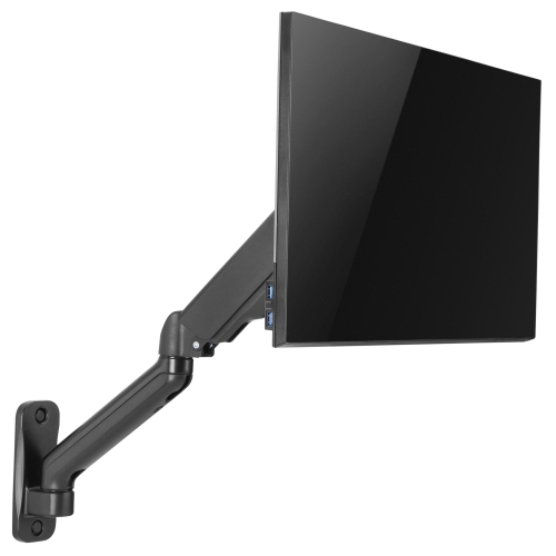 Rife Single Monitor Wall Mount Arm, VESA Wall Mount Monitor Arm, Full  Motion Gas Spring Arm Fits 17 to 32 Inch Screens with 75 or 100 VESA  Patterns