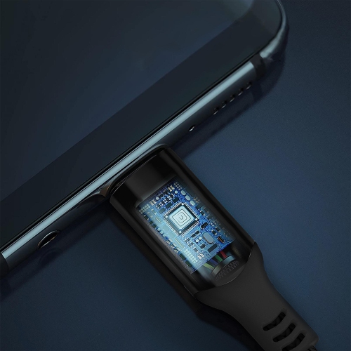 Câble tressé en nylon USB-C à USB-C à recharge rapide de 100&nbsp;W avec écran DEL - 3,28 pi