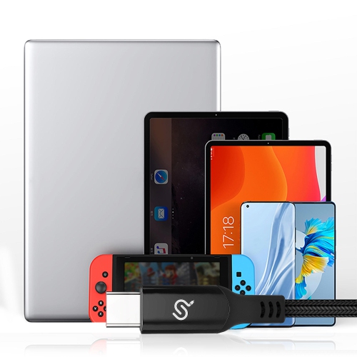 Câble tressé en nylon USB-C à USB-C à recharge rapide de 100&nbsp;W avec écran DEL - 3,28 pi