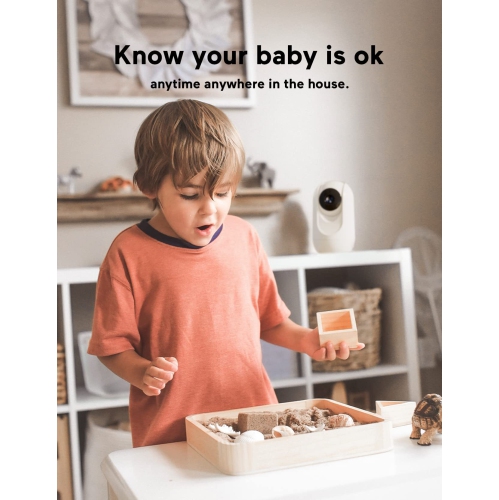 Momcozy Baby Monitor with 2 Cameras 5" 1080P Split Screen Video Baby Monitor with Camera and Audio no WiFi Infrared Night Vision 2-Way Audio