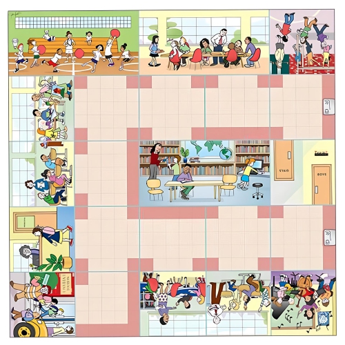 Terrapin School Mat for Bee-Bot or Blue-Bot Educational Coding Robots Playmat, Nursery Preschool Elementary Activity Mats Teaching and Learning