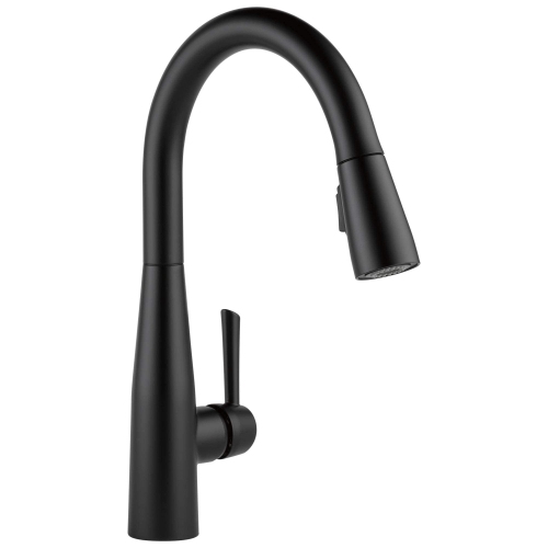 DELTA (FAUCETS)  Essa Single-Handle Kitchen Sink Faucet With Pull Down Sprayer And Magnetic Docking Spray Head, Matte 9113-Bl-Dst In Black