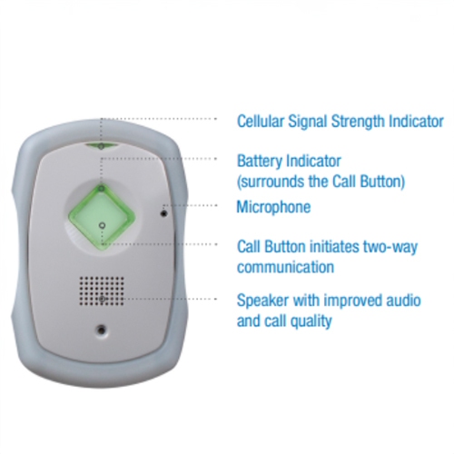 Suspension intelligente avec détection des chutes et GPS | voix bidirectionnelle | comprend 1 mois de surveillance des interventions d'urgence 24 * 7.