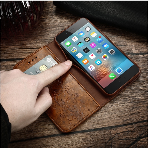Leather Wallet Case Embossed design for iPhone 13 with Card Slots Leather Flip Phone Case Cover kickstand
