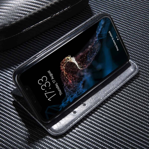 Étui portefeuille en cuir gaufré pour iPhone 13 Pro Max, avec fentes pour cartes étui à rabat en cuir béquille