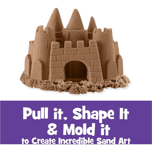 Kinetic Sand, le sable de jeu sensoriel moulable original, brun, 2&nbsp;lb. Sac refermable, 3 ans et plus
