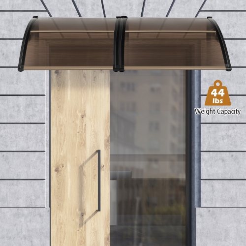Gymax 48'' x 40'' Patio Awning Canopy Outdoor Window Door Overhang Rain Snow Protection