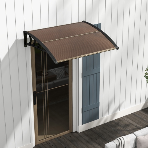 Gymax 2 PCS 48'' x 40'' Patio Awning Canopy Outdoor Window Door Overhang Rain Protection