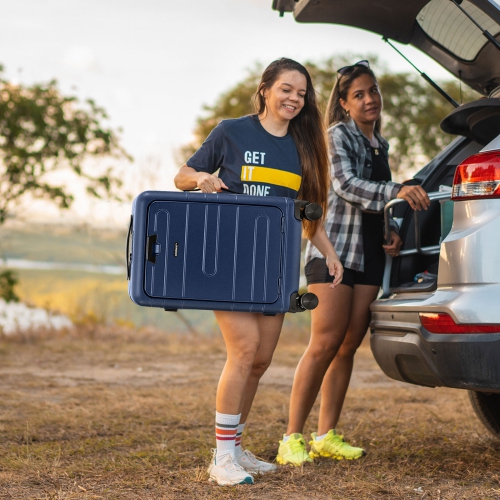 Bagage de cabine rigide 20 po TSA de Costway avec pochette avant et port USB