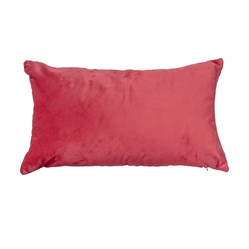 Maison Concepts Christmas Velvet Embroidered Cushion Red Jingle 20X12 - Set of 2