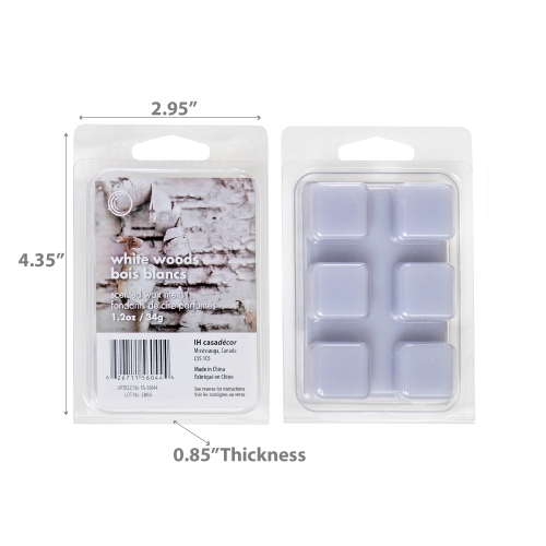 Maison Concepts 6Pk Scented Wax Melts White Woods - Set of 4