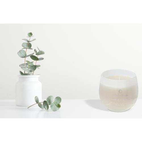 Maison Concepts 10Oz High Gloss Curved Candle Coconut Vanilla