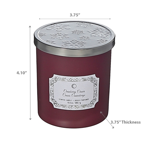 Maison Concepts Christmas 10.5Oz Jar Candle Cranberry Cassis