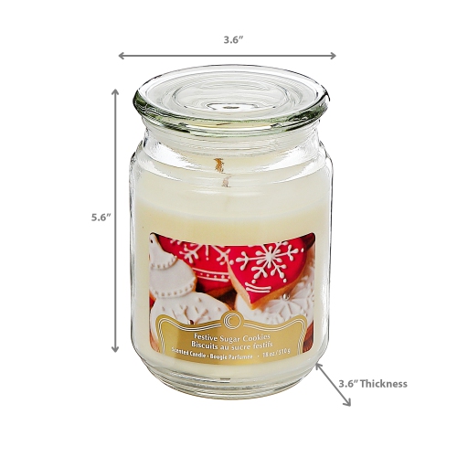 Maison Concepts Christmas 18 Oz Scented Jar Candle Festive - Set of 2