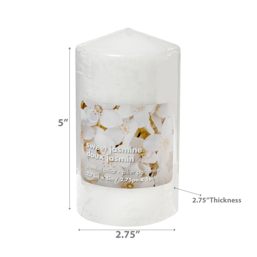 Maison Concepts 2.75"X5" Scented Pillar Sweet Jasmine - Set of 6