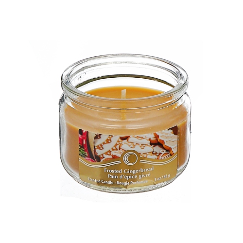 Bougie en pot parfumée au pain d'épice de Noël 3 oz de Maison concepts - Ensemble de 4