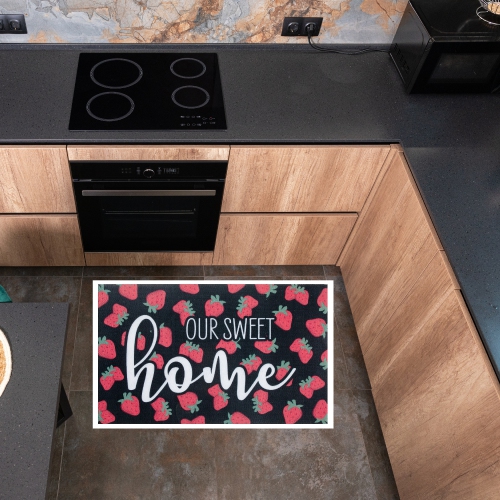 Maison Concepts Printed Rubber Floor Mat Sweet Home Strawberry