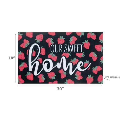 Maison Concepts Printed Rubber Floor Mat Sweet Home Strawberry