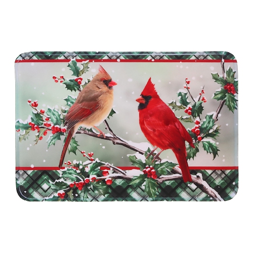 Maison Concepts Christmas Memory Foam Mat Cardinal Couple