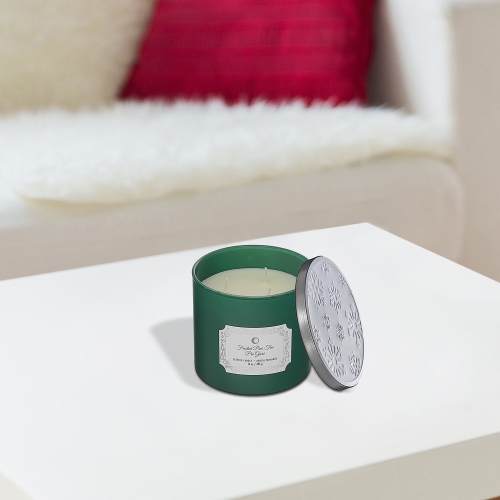 Maison Concepts Christmas 14Oz 3 Wick Jar Candle Frosted Pine Tree