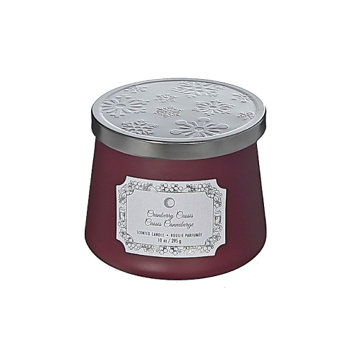 Maison Concepts Christmas 10.5Oz Taper Candle Cranberry Cassis