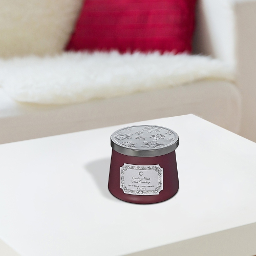 Maison Concepts Christmas 10.5Oz Taper Candle Cranberry Cassis