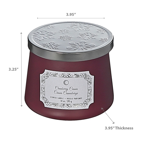 Maison Concepts Christmas 10.5Oz Taper Candle Cranberry Cassis