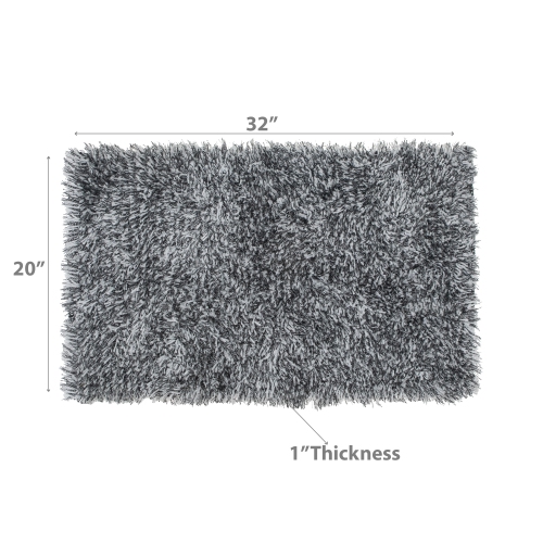 Maison Concepts Cotton Loom Bath Mat Black 20X32