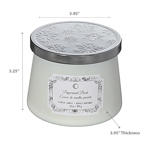 Maison Concepts Christmas 10.5Oz Taper Candle Peppermint Bark