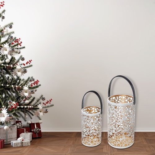 Maison Concepts Christmas Metal Cutout Lantern Set Of 2 Star
