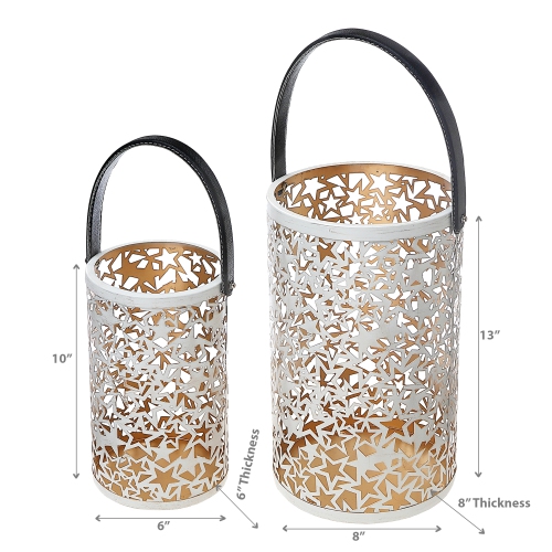 Maison Concepts Christmas Metal Cutout Lantern Set Of 2 Star