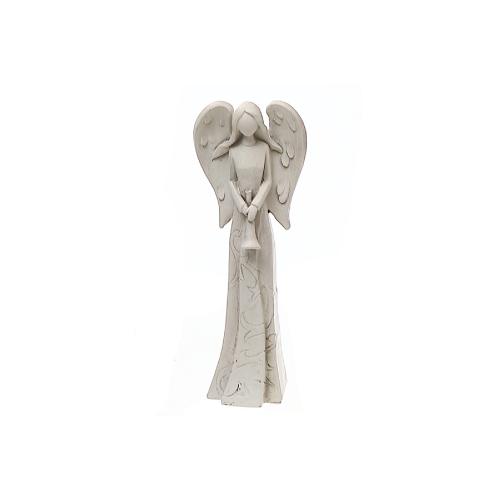 Maison Concepts Christmas Polyresin Angel With Engravings - Set of 2