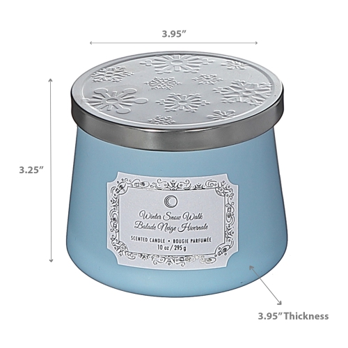 Maison Concepts Christmas 10.5Oz Taper Candle Winter Snow Walk