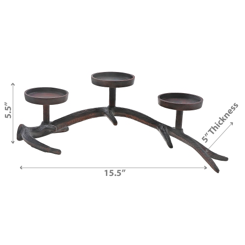 Maison Concepts Christmas Antler Stand With 3 Pillar Holder