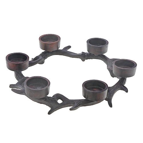 Maison Concepts Christmas Antler Wreath With 6 Tealight Holder