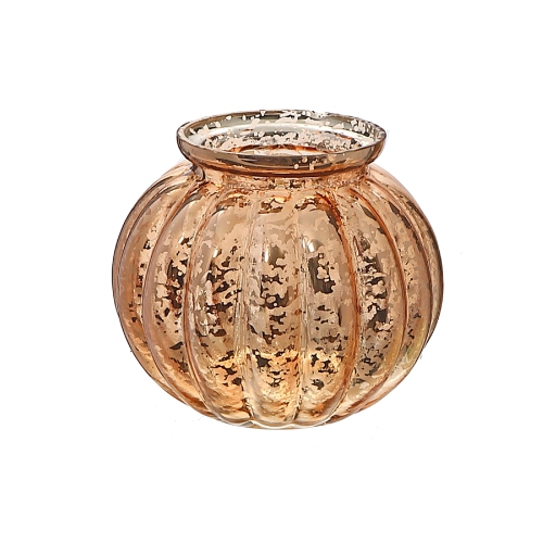 Maison Concepts Mercury Sphere Ribbed Tealight Holder Bronze - Set of 2