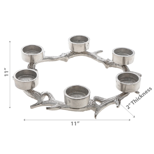 Maison Concepts Christmas Antler Wreath With 6 Tealight Holder