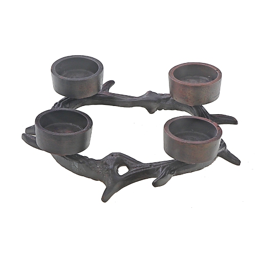 Maison Concepts Christmas Antler Wreath With 4 Tealight Holder