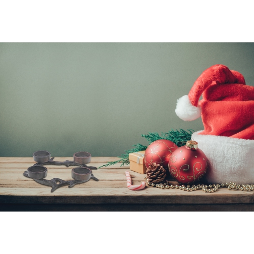 Maison Concepts Christmas Antler Wreath With 4 Tealight Holder