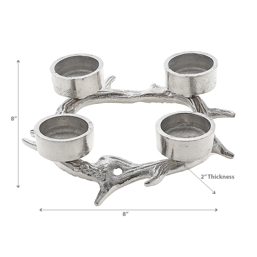 Maison Concepts Christmas Antler Wreath With 4 Tealight Holder