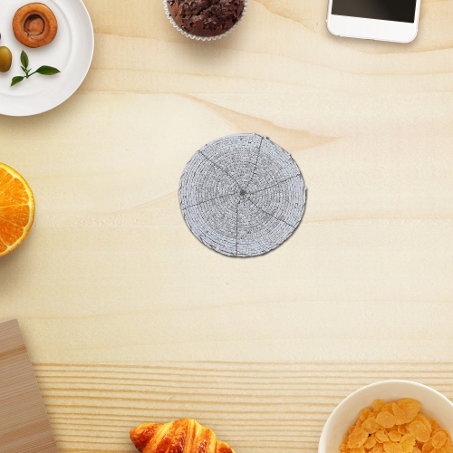 Maison Concepts Christmas Beaded Round Coaster White - Set of 6