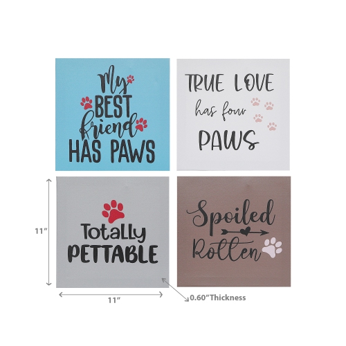 Maison Concepts Canvas Wall Art Pet Lovers - Set of 4